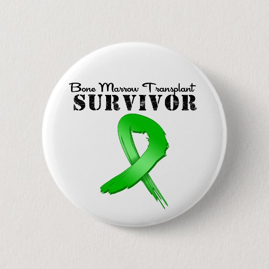 Badge Rond 5 Cm Ruban de survivant de la transplantation de moelle (Devant)