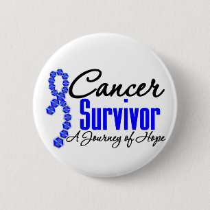 Badge Rond 5 Cm Ruban de voyage de conscience de survivant de