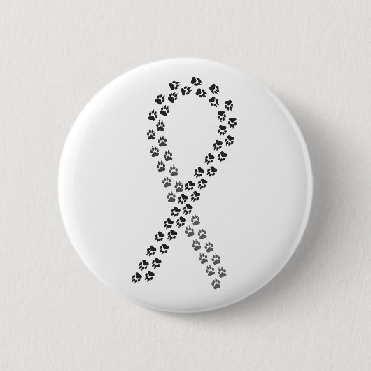 Badge Rond 5 Cm Ruban d'empreinte noire (Devant)