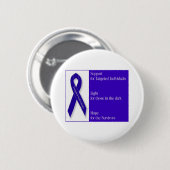 Badge Rond 5 Cm Ruban d'indigo (Devant & derrière)