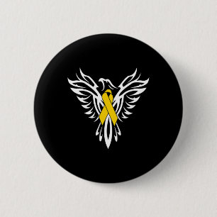 Badge Rond 5 Cm Ruban d'or de sensibilisation au cancer infantile 