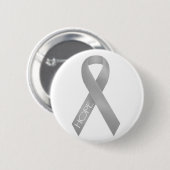 Badge Rond 5 Cm Ruban gris (Devant & derrière)