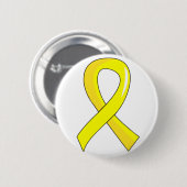 Badge Rond 5 Cm Ruban jaune 3 d'endométriose (Devant & derrière)