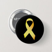 Badge Rond 5 Cm Ruban jaune de prévention de suicide (Devant & derrière)