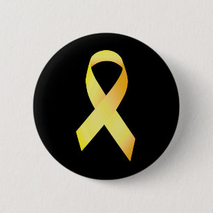 Badge Rond 5 Cm Ruban jaune de prévention de suicide