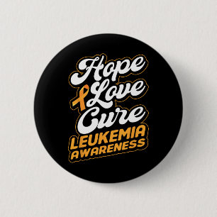Badge Rond 5 Cm Ruban Love Cure Support Leukemia Sensibilisation