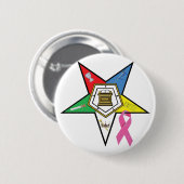 Badge Rond 5 Cm Ruban OES Cancer du sein (Devant & derrière)