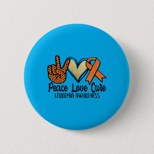 Badge Rond 5 Cm Ruban orange de sensibilisation à la leucémie Peac