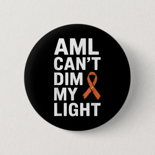 Badge Rond 5 Cm Ruban orange moelle osseuse Leucémie myéloïde aigu