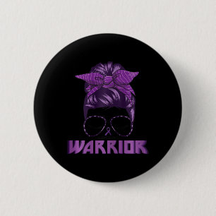 Badge Rond 5 Cm Ruban pourpre Alzheimers Warrior Alzheimers