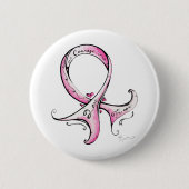 Badge Rond 5 Cm Ruban rose (Devant)