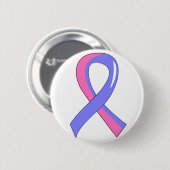 Badge Rond 5 Cm Ruban rose bleu 3 de SIDS (Devant & derrière)