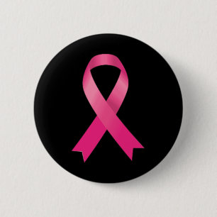 Badge Rond 5 Cm Ruban rose Conscience du cancer du sein Femmes Hom