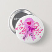 Badge Rond 5 Cm Ruban rose Hope Love Cure (Devant & derrière)