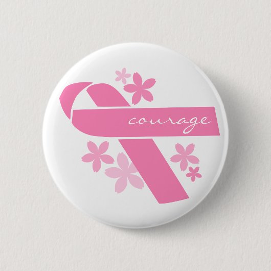 Badge Rond 5 Cm Ruban rose personnalisable (Devant)