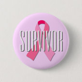 Badge Rond 5 Cm Ruban rose survivant (Devant)