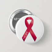 Badge Rond 5 Cm Ruban rouge (Devant & derrière)