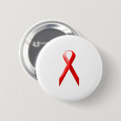 Badge Rond 5 Cm Ruban rouge (Devant & derrière)