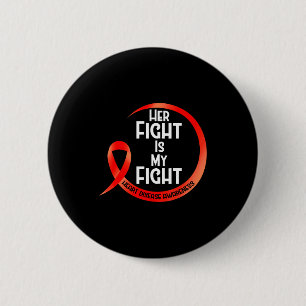 Badge Rond 5 Cm Ruban rouge de sensibilisation à la maladie cardia