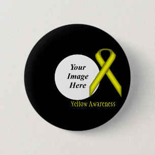 Badge Rond 5 Cm Ruban standard jaune par Kenneth Yoncich