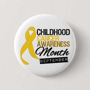 Badge Rond 5 Cm Ruban v8 de mois de conscience de Cancer d'enfance