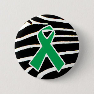Badge Rond 5 Cm Ruban vert