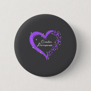 Badge Rond 5 Cm Ruban Violet de Sensibilisation au Surdosage Dépen