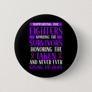 Badge Rond 5 Cm Ruban Violet de Sensibilisation au Surdosage Dépen