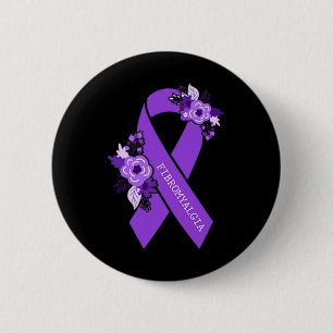 Badge Rond 5 Cm Ruban Violet de Soutien à la Sensibilisation Taill