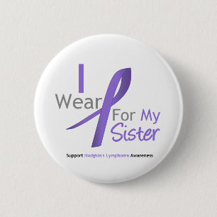 Badge Rond 5 Cm Ruban violet d'usage de la lymphogranulomatose