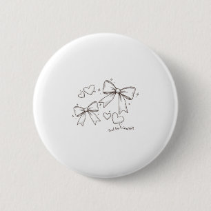 Badge Rond 5 Cm Rubans assortis de meilleurs amis liés par l'amiti
