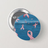 Badge Rond 5 Cm Rubans de conscience de cancer du sein dans le (Devant & derrière)