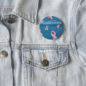 Badge Rond 5 Cm Rubans de conscience de cancer du sein dans le (En situation)