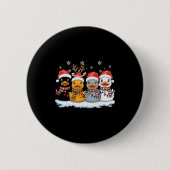 Badge Rond 5 Cm Rubber Duck Squad Christmas Light Reindeer Crew Xm (Devant)