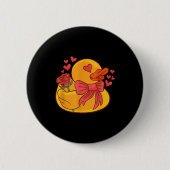 Badge Rond 5 Cm Rubber Duck Valentines Day Rubber Duckie (Devant)