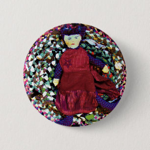 Badge Rond 5 Cm Rubra la reine du Rag