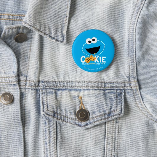 Badge Rond 5 Cm Rue Sésame | Cookie Monster Lookies (En situation)