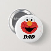 Badge Rond 5 Cm Rue Sésame | Elmo Birthday Chalkboard Papa (Devant & derrière)
