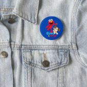 Badge Rond 5 Cm Rue Sésame | Elmo & Tango Running (En situation)