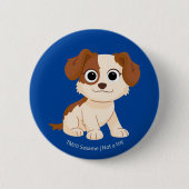 Badge Rond 5 Cm Rue Sésame | Elmo's Puppy Tango (Devant)