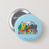 Badge Rond 5 Cm Rue Sésame | Rainbow Wave (Devant & derrière)