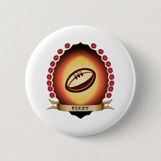 Badge Rond 5 Cm Rugby Mandorla (Devant)