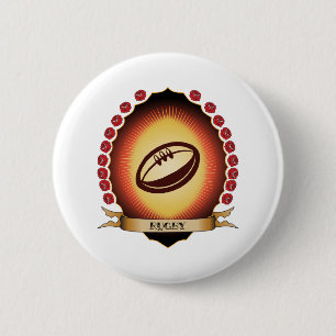 Badge Rond 5 Cm Rugby Mandorla