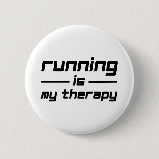 Badge Rond 5 Cm Running Est Ma Thérapie (Devant)