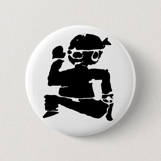 Badge Rond 5 Cm Running Ninja Button (Devant)