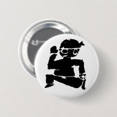 Badge Rond 5 Cm Running Ninja Button (Devant & derrière)