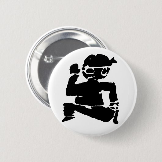Badge Rond 5 Cm Running Ninja Button (Devant & derrière)