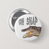 Badge Rond 5 Cm RUPTURE de l'OH - alligator fâché (Devant & derrière)
