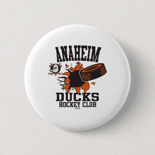 Badge Rond 5 Cm Rupture de palet de hockey des Anaheim Ducks offic