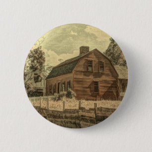 Badge Rond 5 Cm Russe Ouest Pays Ferme Chic Red Grange